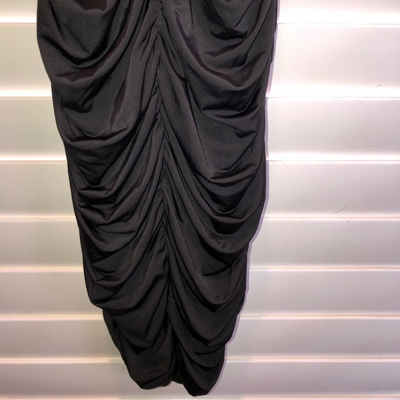 BLACK BODY CON RUCHED DRESS NEW SZ S, M 🔥 - Picture 10 of 11